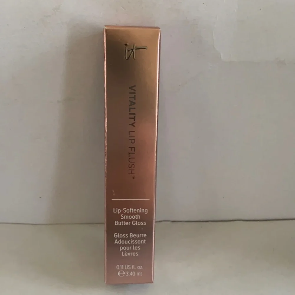 IT COSMETICS Vitality Lip Flush Butter Gloss Nude $24 NIB